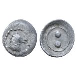 Sicily, Gela AR Dionkion. Circa 480/75-475/70 BC. Head of horse right, within dotted circular border