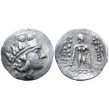 Celts in Eastern Europe AR Tetradrachm. Imitating the types of Thasos. Mint in the region of the