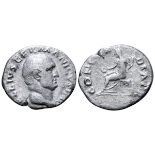 Vitellius AR Denarius. Rome, AD 69. A VITELLIVS GERMAN IMP TR P, bare head right / CONCORDIA P R,