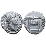 Antoninus Pius AR Denarius. Rome, AD 145-161. ANTONINVS AVG PIVS P P, laureate head right / COS