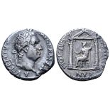 Vitellius AR Denarius. Lugdunum (Lyon), March-July AD 69. A VITELLIVS IMP GERMAN, laureate head