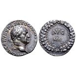 Vespasian AR Denarius. Ephesus, AD 71. IMP CAESAR VESPAS AVG COS III TR P P P, laureate head right /