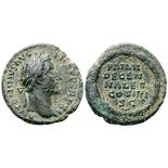 Antoninus Pius Æ As. Rome, AD 147-148. ANTONINVS AVG PIVS P P TR P XI, laureate head right / PRIMI