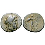 Seleukid Empire, Achaios (Usurper in Asia Minor) Æ20. Sardes, 220-214 BC. Laureate head of Zeus