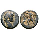 Trajan Æ23 of Sidon, Phoenicia. Dated CY 227 = AD 116/7. [????] ??? ?????[?? ???], laureate head