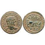 Caracalla Æ30 of Laodicea ad Mare, Seleucis and Pieria. AD 198-217. M AVS ANTONINVS PIVS AV GER C