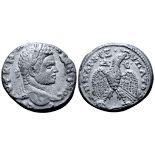 Caracalla AR Tetradrachm of Antioch, Seleucis and Pieria. AD 215-217. Laureate head right / Eagle