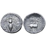 Phoenicia, Arados AR Drachm. Dated CY 89 (171/0 BC). Bee; date in monogram form to left, monogram to