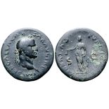 Galba Æ Sestertius. Rome, AD 68. IMP SER GALBA CAESAR AVG TR P, laureate and draped bust right /