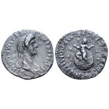 Domitia (wife of Domitian) AR Denarius. Rome, AD 82-3. DOMITIA AVGVSTA IMP DOMIT, draped bust right,