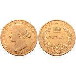 Australia, Victoria (1837-1901) AV Sovereign. Sydney, 1870. VICTORIA D:G: BRITANNIAR: REG: F:D:,