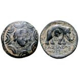 Seleukid Empire, Antiochos III 'the Great' Æ17. Military mint in Coele-Syria, circa 202-187 BC.