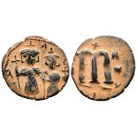 Persian Occupation of Syria Æ20. AD 610-630. Heraclius and Heraclius Constantine type. Two