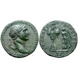 Trajan Æ Sestertius. Rome, AD 103-111. IMP CAES NERVAE TRAIANO AVG GER DAC P M TR P COS V P P,