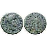 Pertinax Æ As. Rome, AD 193. IMP CAES P HELV PERTIN AVG, laureate head right / [LA]ETITIA TEMPORVM