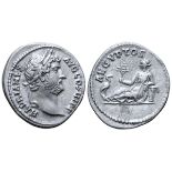 Hadrian AR Denarius. Rome, AD 134-128. HADRIANVS AVG COS III P P, laureate head right / AEGYPTOS,