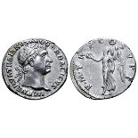 Trajan AR Denarius. Rome, AD 103-111. IMP NERVA TRAIANVS AVG GER DACICVS, laureate head right / P