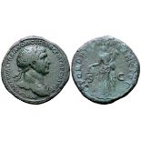 Trajan Æ Sestertius. Rome, AD 103-111. IMP CAES NERVAE TRAIANO AVG GER DAC P M TR P COS V P P,