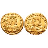 Constantine V Copronymus, with Leo IV, AV Solidus. Constantinople, AD 741-751. 6N CONSTANTIN?S•,