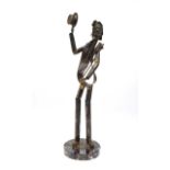 Paul Musaracchia - THE ENTERTAINER - Metal Sculpture - 19 x 5 inches - Unsigned