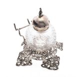 SILVER MOUNTED INKWELL