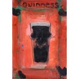 David Johnston - A PINT OF GUINNESS - Oil on Board - 14 x 10 inches - Signed