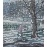 Kieran McGoran - OUT FOR A WALK IN BOTANIC GARDENS - Pastel on Paper - 12 x 10 inches - Signed