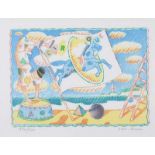 Ian Beck - SEASIDE CIRCUS - Limited Edition Coloured Lithograph (336/500) - 6 x 8 inches - Signed