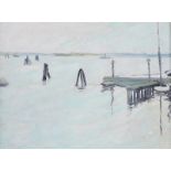 John Luke, RUA - THE OLD PIER - Oil on Board - 7 x 10 inches - Signed Verso