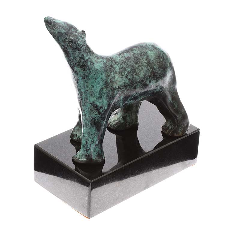 Jeremy Hamilton - POLAR BEAR - Limited Edition Cast Bronze Scultpture (3/10) - 6 x 6 inches - Signed - Image 2 of 3