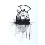 Peter Hutchinson - KETTLE KITCHEN SERIES - Limited Edition Black & White Screen Print (6/25) - 28