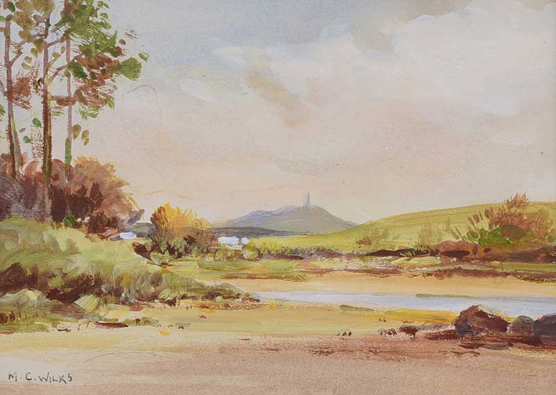 Maurice Canning Wilks, ARHA RUA - AT MAHEE ISLAND, STRANGFORD LOUGH - Watercolour Drawing - 5 x 7