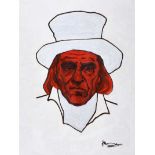 Peter Doel - GERARD DEPARDIEU - Oil on Canvas - 24 x 18 inches - Signed