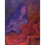 Anya Fitschen - RAPTURE - Pastel on Paper - 53 x 41 inches - Signed Verso