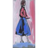 Gladys Maccabe, HRUA - HER SUNDAY BEST - Mixed Media - 9 x 4 inches - Signed