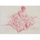 Gordon King - SEATED NUDE - Crayon - 10 x 14 inches - Signed