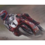 Stephen Doig - CARL FOGARTY - Pastel on Paper - 9 x 11 inches - Signed