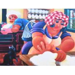 Stef Callaghan - PUSSY IN THE KITCHEN - Limited Edition Coloured Print (1/200) - 11 x 14 inches -