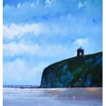 Sean Lorinyenko - MUSSENDUN TEMPLE FROM DOWNVIEW - Watercolour Drawing - 10 x 10 inches - Signed