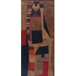 Colin Middleton, RHA RUA - GEOMETRIC ABSTRACT - Oil on Board - 43 x 19 inches - Signed in Monogram