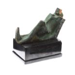 Hugh Clawson - RECLINING NUDE - Cast Bronze Sculpture - 2 x 3.5 inches - Signed