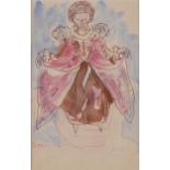 Daniel O'Neill - ANGEL - Pen & Ink Drawing With Watercolour Wash - 6 x 4 inches - Signed