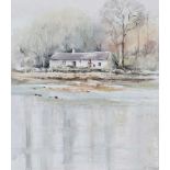 Rosemary Gaw - REFLECTIONS, STRANGFORD LOUGH - Watercolour Drawing - 9.5 x 8.5 inches - Signed