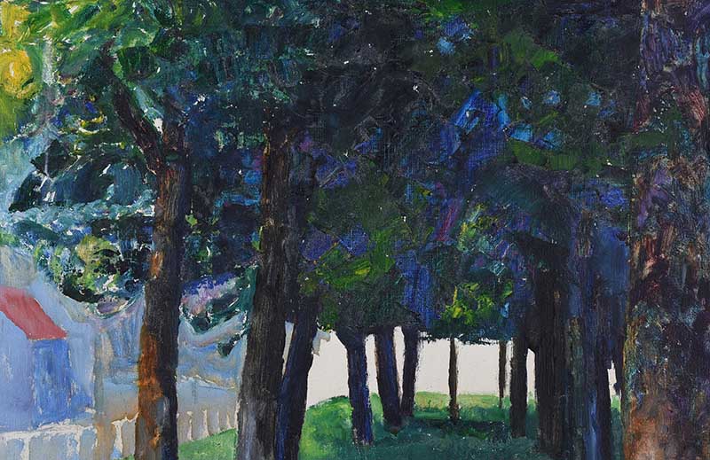 Colin Middleton, RHA RUA - WOODLANDS - Oil on Canvas on Board - 12 x 18 inches - Unsigned