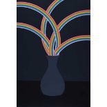 Patrick Hughes - RAINBOW VASE - Acrylic on Paper - 31 x 22 inches - Signed