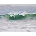 Ros Harvey, RUA - INCOMING WAVES - Pastel on Paper - 8 x 11 inches - Signed