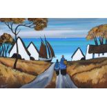 J.P. Rooney - PATH TO THE SEA - Oil on Board - 16 x 24 inches - Signed