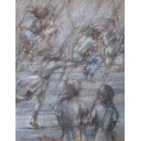 Kieran McGoran - SWINGS IN THE PARK - Pastel on Paper - 17 x 14 inches - Signed