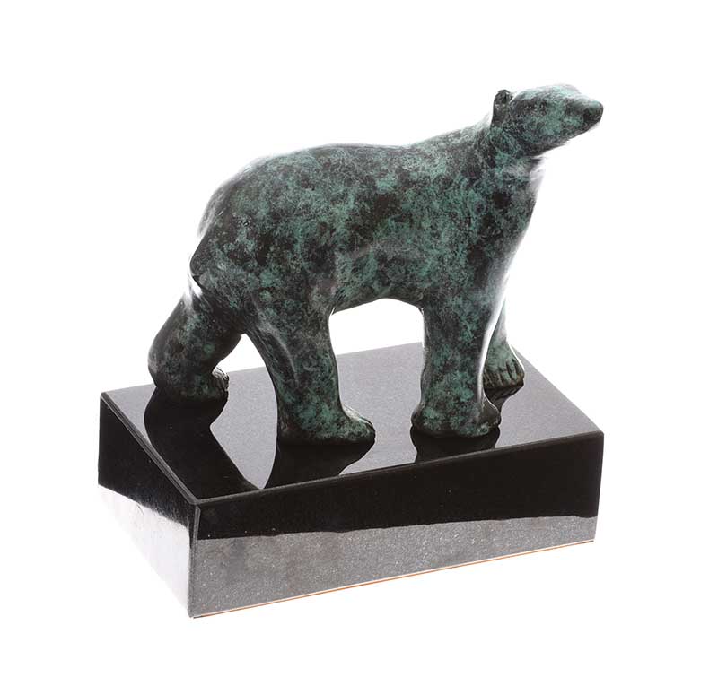 Jeremy Hamilton - POLAR BEAR - Limited Edition Cast Bronze Scultpture (3/10) - 6 x 6 inches - Signed