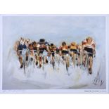 J.B. Vallely - TOUR DE FRANCE - Limited Edition Print (19/50) - 14 x 19 inches - Signed